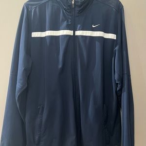 2 Nike Dri fit, full zip. Lined Jacket Men’s Size XL Navy Blue